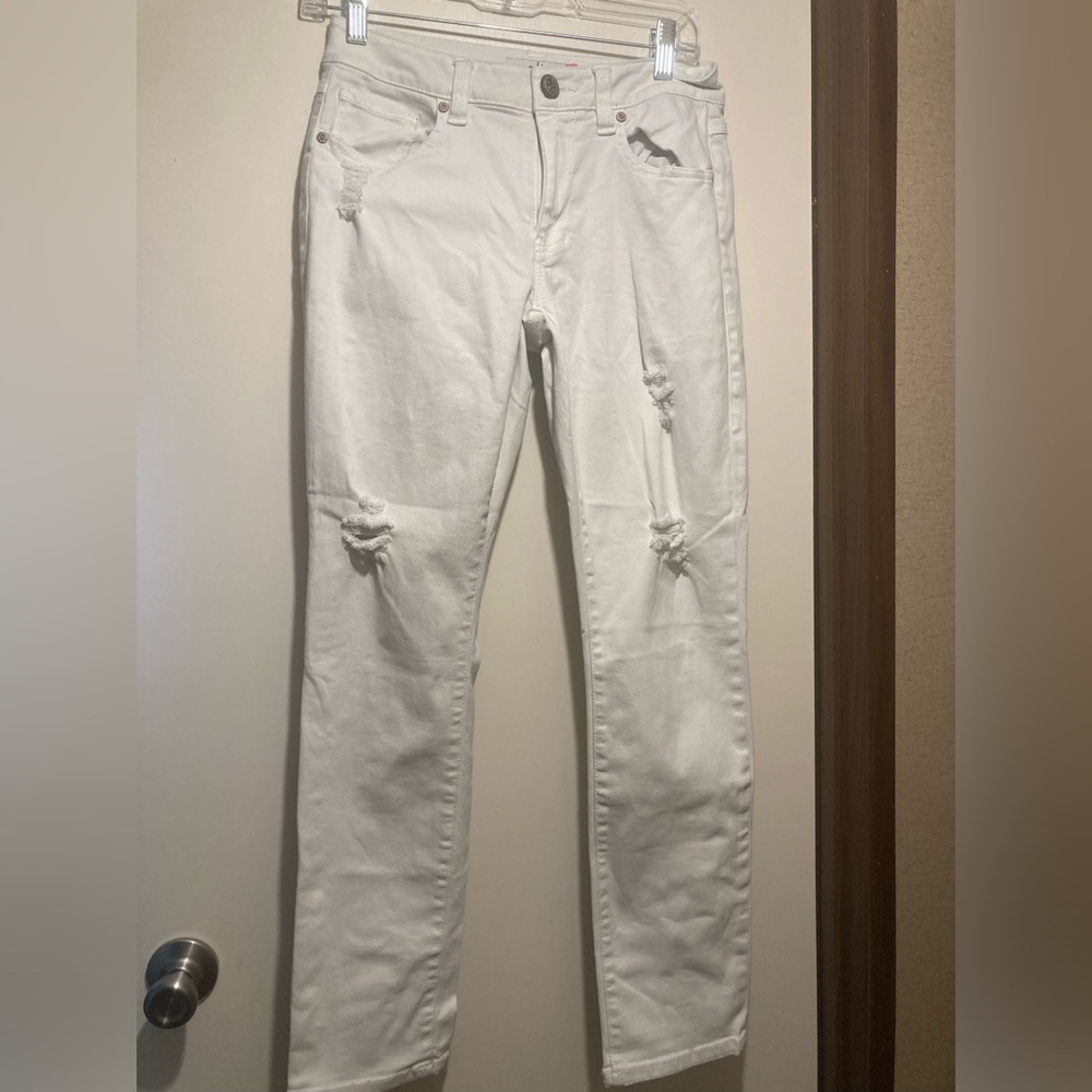 Cabi High Slim white jeans